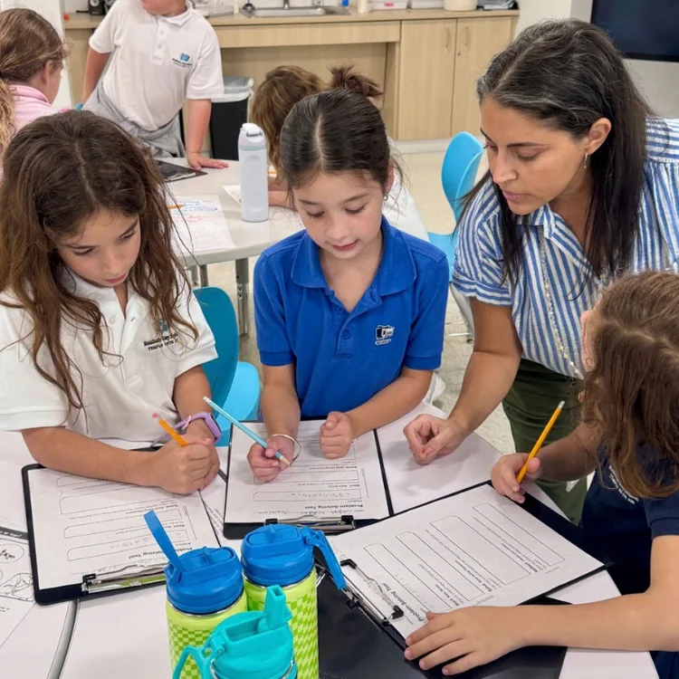 students and teacher